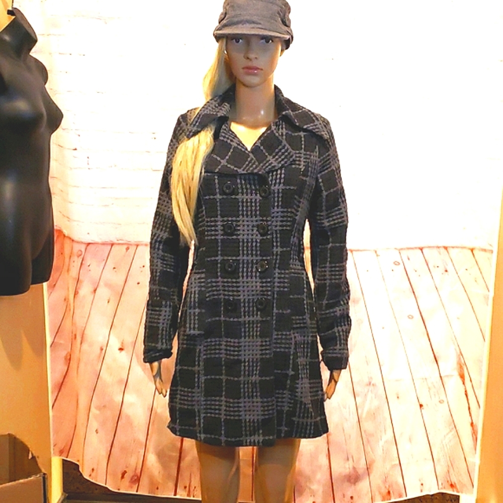 TWEED Grey & Black Seduction Coat